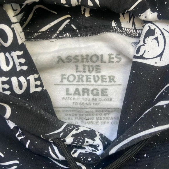 ALF Hoodie Sweatshirt Adult L Black AOP Pullover Hoodie Goth - Picture 6 of 6